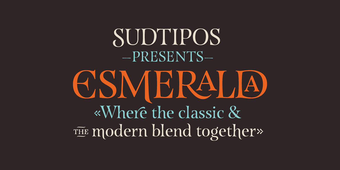 Пример шрифта Esmeralda Pro #1